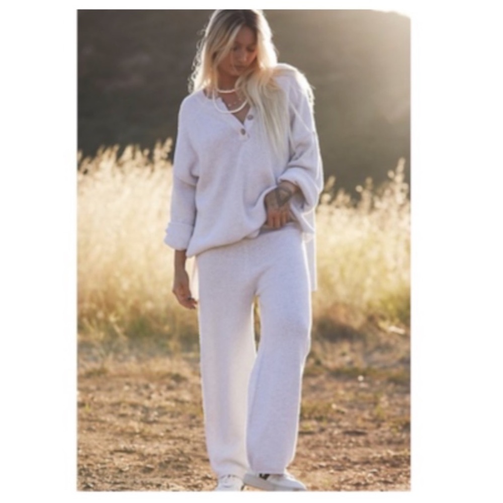 Free People Hailey Set in Ivory Heather